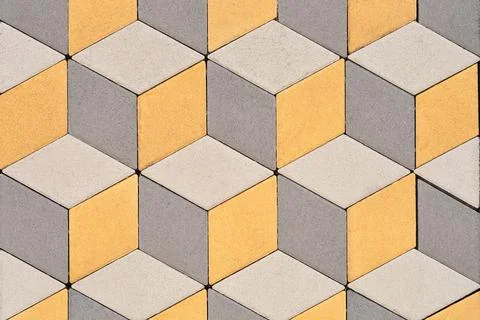 Isometric Cube Paving Pattern 写真素材