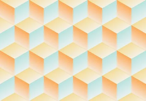 Isometric cube shape pattern in summer. Illustrazione stock