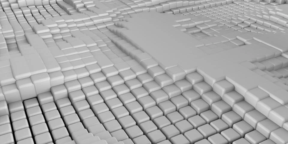 Isometric Cube Structure Abstract Background Foto stock