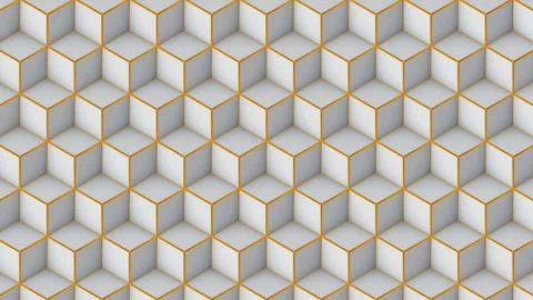 Isometric cubes seamless pattern. 3D render cubes background Stock Illustration