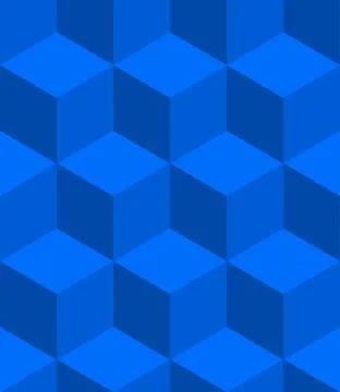 Isometric cubes seamlessly repeatable pattern. 3D cubes background. Stock Illustration
