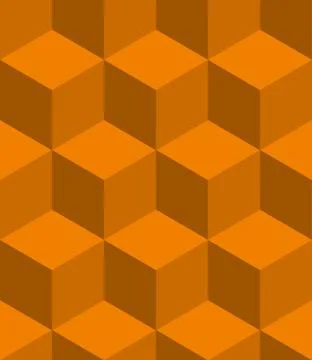 Isometric cubes seamlessly repeatable pattern. 3D cubes background. Stock Illustration