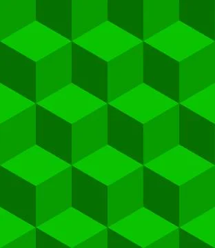 Isometric cubes seamlessly repeatable pattern. 3D cubes background. Stock Illustration