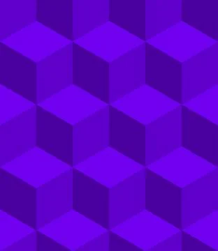Isometric cubes seamlessly repeatable pattern. 3D cubes background. Stock Illustration
