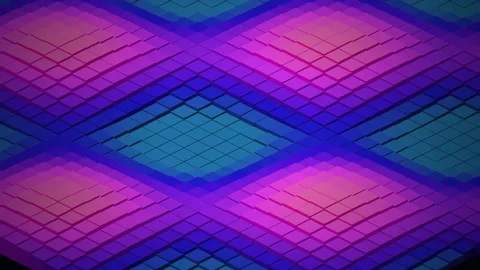 Isometric Cubes Wave Drifting Horizontally in Loop Video stock 348301604