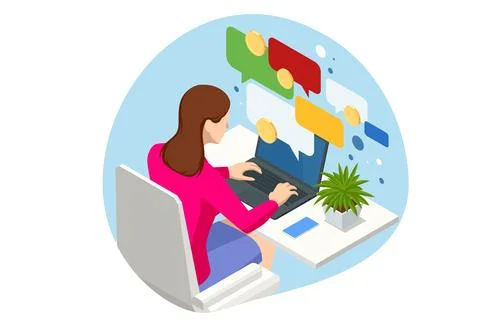 Isometric Customer review or feedback. Mobile payment. User reviews online Stock Illustration