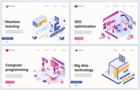 Isometric data analysis technology vector illustration, cartoon 3d research イラスト素材