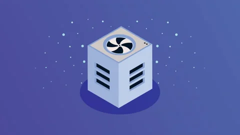 Isometric data center management tech Stock Footage 204834562