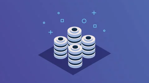 Isometric data center management tech Stock Footage 204835401