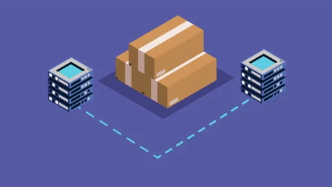 Isometric data center management tech Stock Footage 204838146