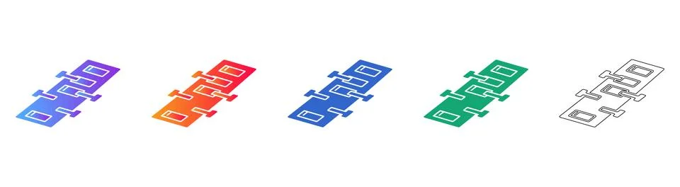 Isometric Data Transfer Concept Icons Stock Illustration