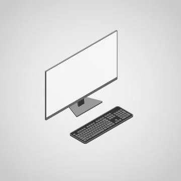 Isometric desktop computer Stock Illustration