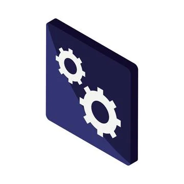 Isometric development settings Stock Illustration