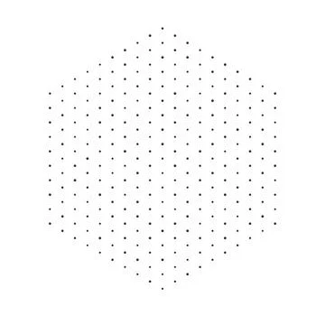 Isometric Diamond Volume Dot Grid Pattern Stock Illustration