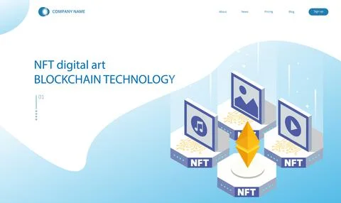Isometric Digital art NFTs, generative art. NFT Non-fungible token is a unique Stock Illustration