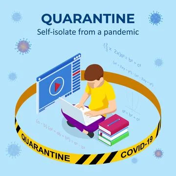 Isometric Digital Reading, E-classroom Textbook, Modern Education, E-learning Illustrazione stock