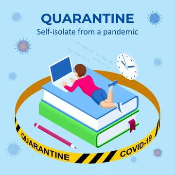 Isometric Digital Reading, E-classroom Textbook, Modern Education, E-learning Illustrazione stock