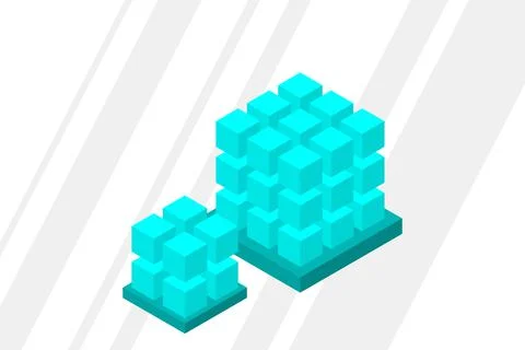 Isometric Digital Technology Web Banner. BIG DATA Machine Learning Algorithms Stock Illustration