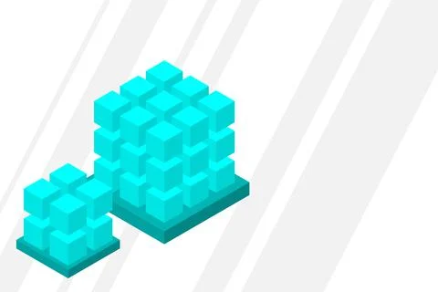 Isometric Digital Technology Web Banner. BIG DATA Machine Learning Algorithms Stock Illustration