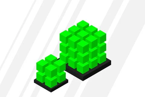 Isometric Digital Technology Web Banner. BIG DATA Machine Learning Algorithms Stock Illustration