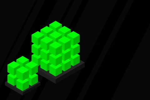 Isometric Digital Technology Web Banner. BIG DATA Machine Learning Algorithms Stock Illustration