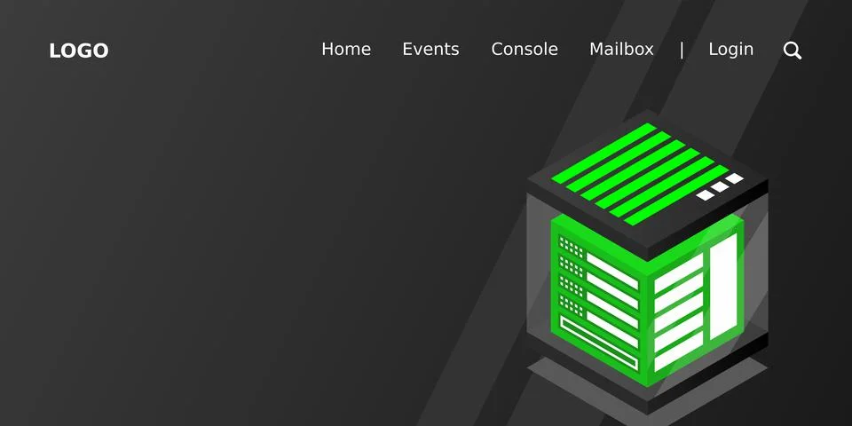 Isometric Digital Technology Web Banner. BIG DATA Machine Learning Algorithms Stock Illustration