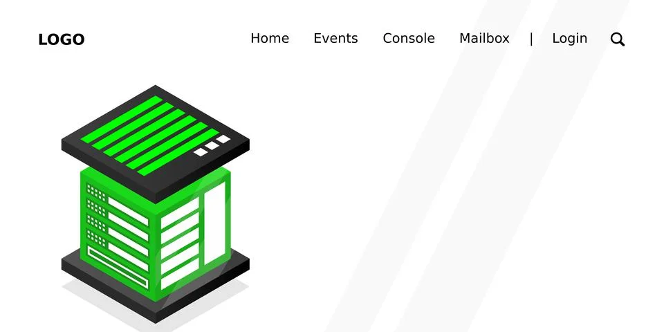Isometric Digital Technology Web Banner. BIG DATA Machine Learning Algorithms Stock Illustration