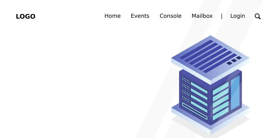 Isometric Digital Technology Web Banner. BIG DATA Machine Learning Algorithms Stock Illustration