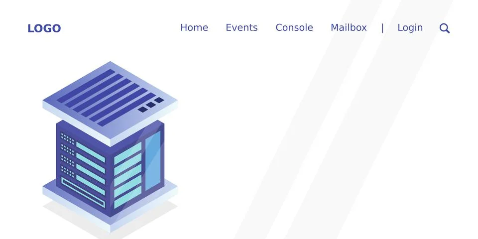 Isometric Digital Technology Web Banner. BIG DATA Machine Learning Algorithms Stock Illustration