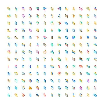 Isometric diverse objects collection representing lifestyle symbols Stock Illustration