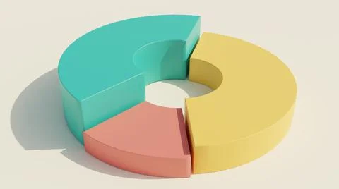 Isometric Donut chart Stock Illustration