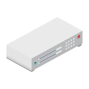Isometric dvd player Stock Illustration