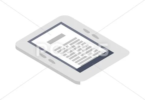 Isometric e-book icon vector illustration flat design 스톡 일러스트