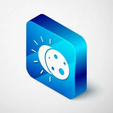 Isometric Eclipse of the sun icon isolated on grey background. Total sonar Illustrazione stock