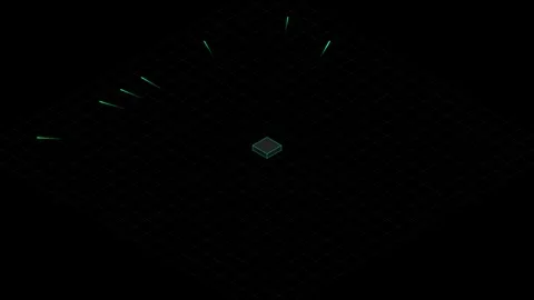Isometric Eco Grid Renewable Energy Tech Data Flow Video stock 345132190