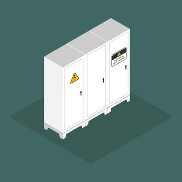 Isometric electrical switchboard vector illustration Stock Illustration