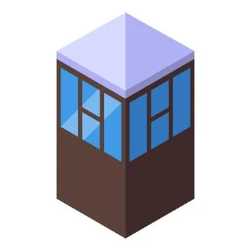 Isometric elevator cabin showing modern lift design Ilustración de archivo