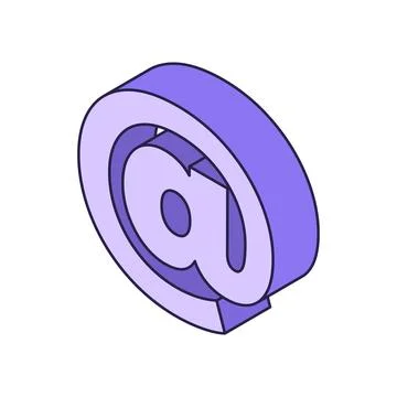 Isometric email concept. mail message concept. vector illustration Stock Illustration