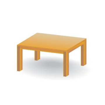 Isometric empty wooden table Stock Illustration