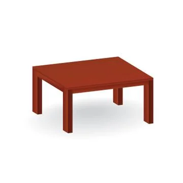 Isometric empty wooden table Stock Illustration
