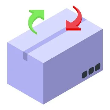 Isometric exchange concept with rotating arrows Stock Illustration