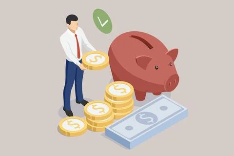 Isometric Expert team for Data Analysis, Business Statistic, Management Illustrazione stock