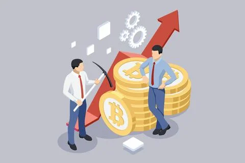 Isometric Expert team for Data Analysis, Business Statistic, Management Illustrazione stock