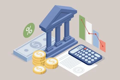 Isometric Expert team for Data Analysis, Business Statistic, Management Illustrazione stock