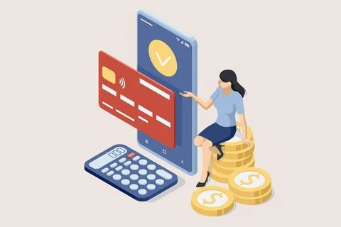 Isometric Expert team for Data Analysis, Business Statistic, Management Illustrazione stock