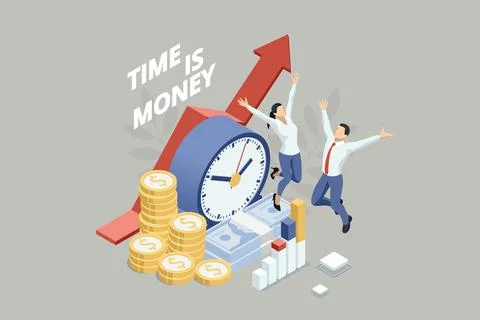 Isometric Expert team for Data Analysis, Business Statistic, Management Illustrazione stock