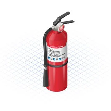 Isometric Extinguisher Stock Illustration