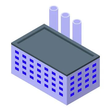 This isometric factory building is processing and manufacturing Ilustración de archivo