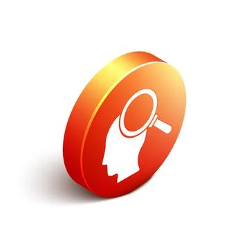 Isometric Finding a problem in psychology icon isolated on white background Stock Illustration