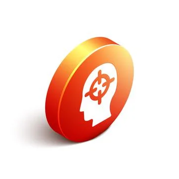 Isometric Finding a problem in psychology icon isolated on white background Stock Illustration